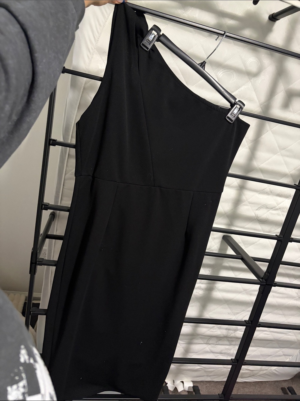 Elegant One-Shoulder Black Dress – Women's Cocktail Sheath